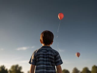 child with balloons