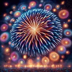 Poster - 47 41. Chrysanthemum wheels_ Fireworks that spin rapidly while e