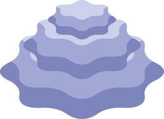 Poster - Abstract illustration forming a mountain with a wavy texture, perfect for representing concepts related to nature, geography, and abstract art