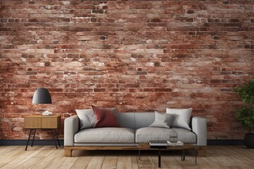 Sticker - Recycled Elegance Panoramic Light Red Brick Wall in a Modern Cartelcore Interior.jpeg