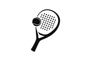 Padel logo padel Racket with ball logo design vector