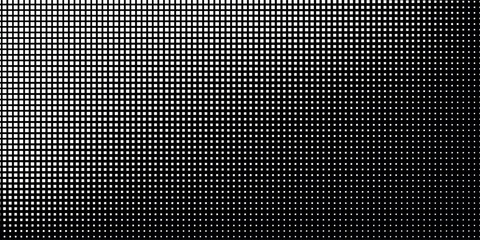 Wall Mural - dot white black pattern gradient texture background. abstract pop art halftone and retro style.