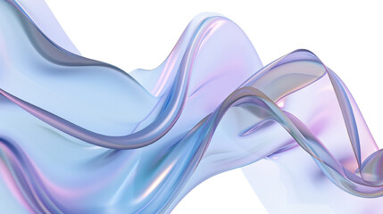 Abstract blue wave liquid with a transparent background