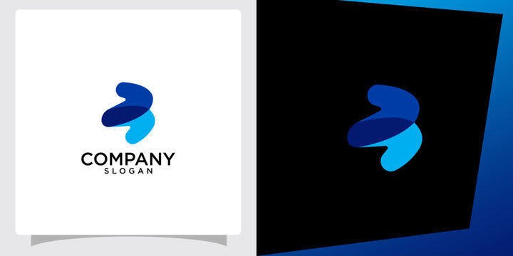 initial B abstract monogram logo design vector