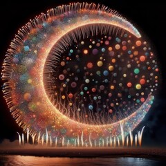 Canvas Print - 83 51. C-shaped shells_ Large, spherical fireworks that explode