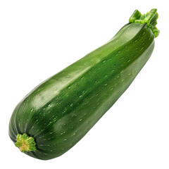 Wall Mural - A fresh green zucchini on transparent background