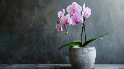 Canvas Print - Potted lavender orchid