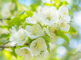 Pristine Pear Blossoms: A Stunning Display in High Resolution 4:3 Format