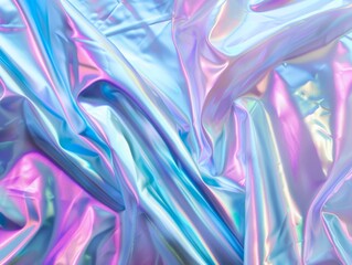 Mesmerizing Rainbow Holography: A Blue Pink Abstract Wonderland