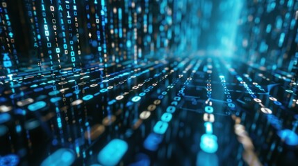 Digital Binary Code Abstract Background