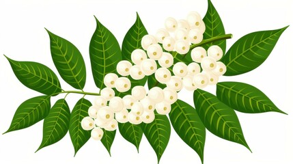 Sticker - An elegant old botanical illustration features boswellia, showcasing its distinct beauty on a clean background.