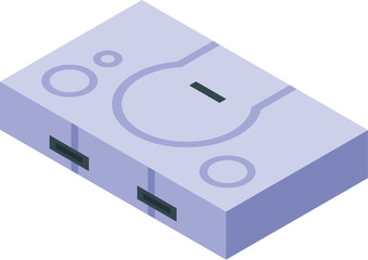 Poster - Isometric icon of a retro game console, bringing back memories of classic video games and childhood entertainment