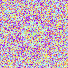 Poster - Dynamic circular tiled mosaic background - colorful hypnotic abstract vector design from geometrical shapes