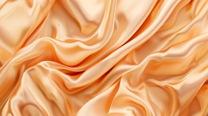 Poster - Luxurious fabric, beautiful background with drapery and wavy ivory folds, is a smooth silk satin material.