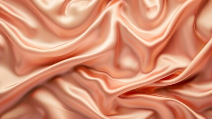 Poster - Luxurious fabric, beautiful background with drapery and wavy ivory folds, is a smooth silk satin material.