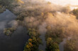 © Westend61 - Germany, Bavaria, Aerial view of morning fog floating over river Main in autumn