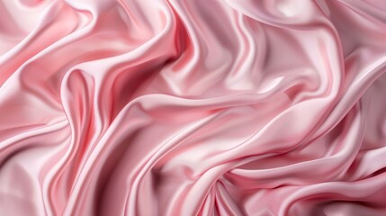 Poster - Luxurious fabric, beautiful background with drapery and wrinkled pastel pink creases, smooth silk satin material surface. Black and white abstract luxury fabric background