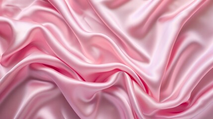 Poster - Luxurious fabric, beautiful background with drapery and wrinkled pastel pink creases, smooth silk satin material surface. Black and white abstract luxury fabric background