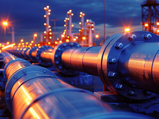 Wall Mural - The oil pipeline of the refinery