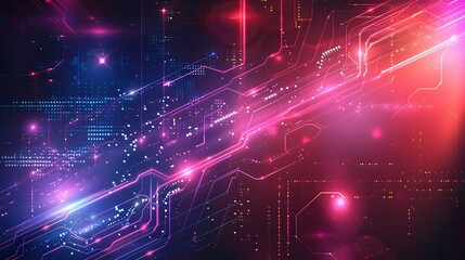 Poster - Futuristic frame with digital elements sleek background concept with high tech design and copy space