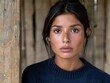 © Balaraw - pensive young woman with dark hair looking at camera