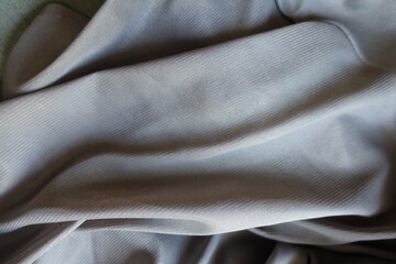 Rippled simple unprinted grey polyamide fabric