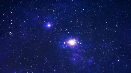 Wall Mural - mesmerizing night sky with sparkling stars nebula