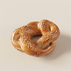 Wall Mural - pretzel isolated on white background