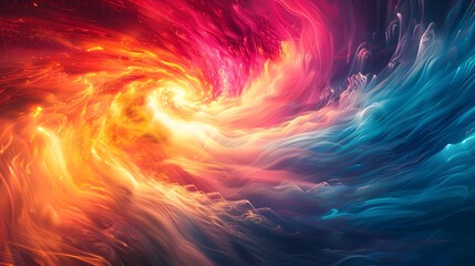 Poster - Vibrant Abstract Energy Flow Symbolizing New Ideas and Creativity