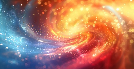 Poster - Radiant and Transformative Cosmic Swirl Embracing the Energy of New Beginnings