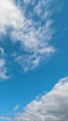 Wall Mural - time lapse of summer sky with white clouds and clear sky