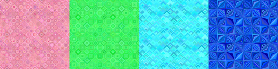 Poster - Seamless color geometric pattern set