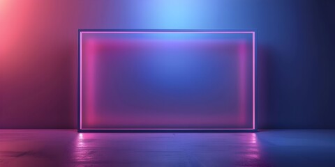 Poster - Futuristic Gradient Frame with Metallic Finish on Contemporary Digital Background
