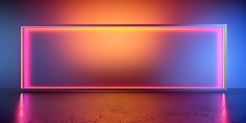 Poster - Sleek Metallic Frame on Gradient Background   Minimalist and Contemporary Design Concept