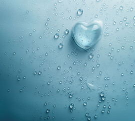 Wall Mural - Heart Shaped Drop Background