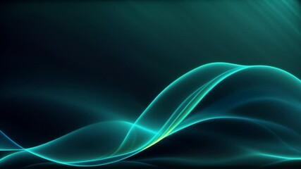 Wall Mural - looped 3d animation of energy dynamic abstract footage with glowing plasma swirling lines, waves, sh