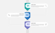© Inactive - Vertical Infographic Timeline with 3 labels. Business presentation, Planning, Marketing, Strategy and Report. Vector illustration.