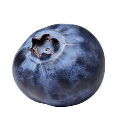 Wall Mural - A single, ripe blueberry on transparent background