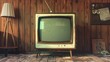 © ryanbagoez - Vintage tv set retro television with empty screen