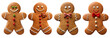 © beast01 - Collection of different gingerbread men on a transparent background. The concept of holidays and fun.