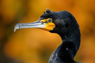 Wall Mural - Double-crested Cormorant head shot