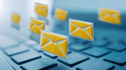 Poster - Professional email marketing setup with primary colors, enhancing customer engagement