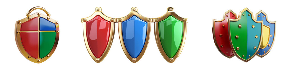 Sticker - 3d security icon on transparent background