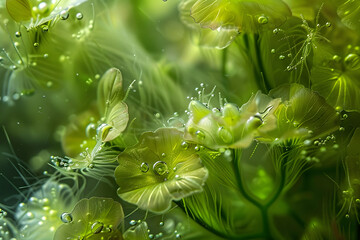 Wall Mural - Macro Aquatic Plants: Explore the textures and shapes of plants living underwater.