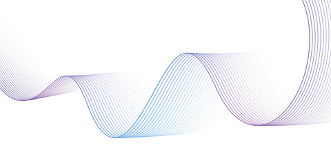 Aufkleber - Modern abstract glowing wave lines on dark background. Smooth curved wave line. Dynamic flowing wave lines design element. Futuristic technology and sound wave pattern. PNG.