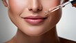 © Eggy - Beautiful Woman holding a Pipette with Skincare Serum - Applying Serum to her Face - Hyaluronic Acid, Anti Aging, Moisturiser, Repair, Hydrating, Vitamin, Ascorbic, Retinol, Exfoliant, Azelaic