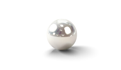 Realistic 3D White Sphere on White Background. Isolated High-Quality Illustration