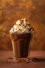 Wall Mural - 24. Chocolate mousse in a glass cup with whipped cream