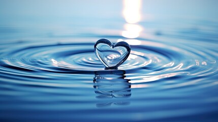 Sticker - A heart-shaped water droplet