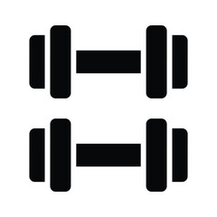 Canvas Print - Modern icon of dumbbells, weightlifting tool vector